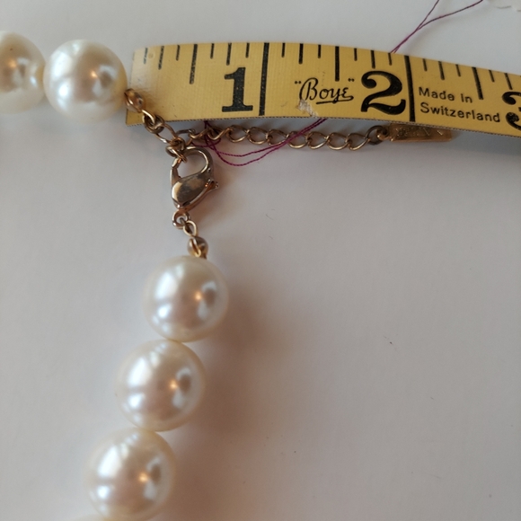 Napier Necklace Vintage Faux Pearl Beads Goldtone LobsterClaw Closure & Extender - Picture 4 of 5